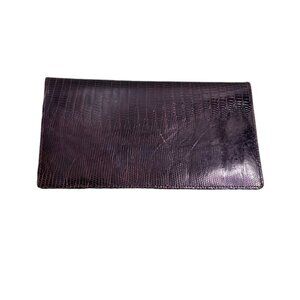 Vintage Birks Genuine Lizagator Brown Cheque book